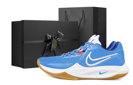 Nike Баскетбольные кроссовки Precision 6 Low Top, мужские, синие hv1796-141(team529-蓝天黑色礼盒款) | blue