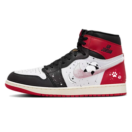 Jordan Баскетбольные кроссовки Air 1 Vintage, мужские, высокие, черно-красные dz5485-106(team366-熊猫月光) | black