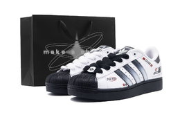 Adidas Кроссовки для скейтбординга Superstar 2 Low Top, мужские, черно-белые ji0124(team140-终点线s-box) | black white