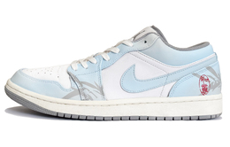 Jordan Баскетбольные кроссовки Air 1 Low Top Vintage, мужские, светло-синие 553558-053(teamk-竹影) | light blue