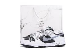 Nike Кроссовки для скейтбординга Dunk Low Top, белые, мужские ib4620-141(team拾伍-男款黑白二sbox) | white