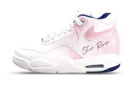 Nike Износостойкие винтажные баскетбольные кроссовки Flight Legacy средней высоты, мужские, розовые, белые bq4212-102(team456-粉色星河) | pink