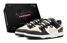Nike Кроссовки для скейтбординга Dunk Vanilla Lemon с низким верхом, нескользящие, мужские, черные, белые, желтые dd1391-100(teams2-香草柠檬男s-box) | black white yellow