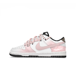 Nike Кроссовки для скейтбординга Dunk San Chuan, Frosty Shadows And Snow Tracks, нескользящие, износостойкие, низкие, мужские, розовые, белые dd1391-100(team821-飘向羽夜) | pink white