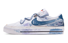 Nike Кроссовки Court Legacy Radiant Like Starry с низким верхом для скейтборда, противоскользящие, мужские, белые, синие dh3162-100(team1068-灿若繁星) | white blue