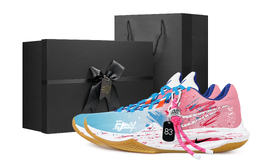 Nike Баскетбольные кроссовки Precision 6 Energetic Black Box с антискользящим покрытием, износостойкие, низкие, мужские, розовые hv1796-141(team529-跃然活力黑色礼盒款) | pink