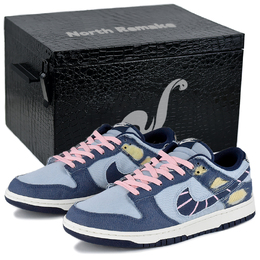 Nike Кроссовки для скейтбординга Dunk Coast Sunset Low Top, классические, бирюзовые hf3141-400(team96-海岸晚霞线s-box) | summer multicolor-gift box 1
