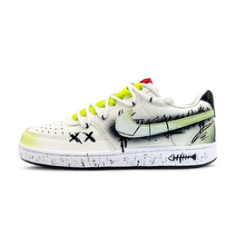 Nike Кроссовки Court Vision 1 Like A Fish In Water, износостойкие, низкие, для скейтбординга, мужские, зеленые, белые dm1187-101(team660-如鱼得水） | green white