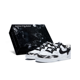 Nike Кроссовки Court Vision 1 с низким верхом, противоскользящие, износостойкие, легкие, дышащие, мужские, черно-белые cd5463-100(team156-骑士2.0s-box) | black white