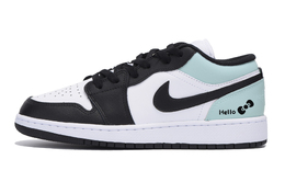 Jordan Баскетбольные кроссовки Air 1 Vintage, мужские, низкие, белые, Tiffany 553558-131(team85-莓心奶绿as-box) | black white
