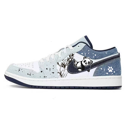 Jordan Баскетбольные кроссовки Air 1 Low Top Vintage, мужские, сине-зеленые ih0648-141(team181-竹林熊猫) | blue green