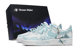 Nike Низкие износостойкие кроссовки для скейтбординга Air Force 1, мужские, голубые cw2288-111(team683-碧烟黑礼盒) | cyan