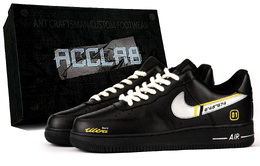 Nike Кроссовки Air Force 1 для скейтбординга, увеличивающие рост, износостойкие, мужские, черные, серебристые cw2288-001(team349-ultra01-礼盒) | black silver