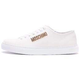 Moschino Низкие стильные мужские кроссовки для скейтбординга, белые mb15022g0ggs0110 | original shoe box included