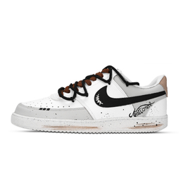 Nike Кроссовки Court Vision 1 American Letter, износостойкие, низкие, для скейтбординга, мужские, коричневые, белые, серые dh2987-101（team-883美式字母） | brown white gray
