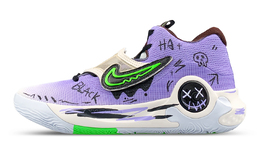 Nike Баскетбольные кроссовки KD Trey 5 X с низким верхом, устойчивые к истиранию, мужские, белые, зеленые, фиолетовые dj7554-014(team116-紫涂鸦) | white green purple