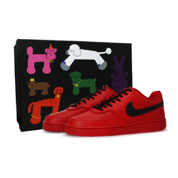 Nike Кроссовки для скейтбординга Court Vision 1, мужские, низкие, красные, черные dh2987-101(team589- 烈焰黑影礼盒款2） | red black