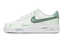 Nike Кроссовки Air Force 1 "Рыба, прыгающая сквозь прозрачные волны", износостойкие, низкие, мужские, зеленые cw2288-111(team1171-鱼跃清波） | green