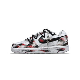 Nike Кроссовки для скейтбординга EBERNON Tower Rabbit, износостойкие, противоскользящие, низкие, мужские, черные, белые, красные aq1775-100(teameight-暮红秘语） | black white red