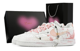 Nike Кроссовки для скейтбординга Court Vision 1 Low Top, мужские, белые, розовые dh2987-101(team459-粉影仙途-爱心礼盒) | white pink