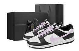 Nike Кроссовки для скейтбординга Dunk, низкие, мужские, цвет: черный/белый/фиолетовый dd1391-100（team459-丁香高端礼盒） | black white purple