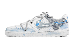 Nike Кроссовки Court Vision 1 Cloud Shadow Dye Blue с противоскользящим покрытием, износостойкие, низкие, мужские, сине-серые dh2987-101(team773-云影洇蓝) | blue gray