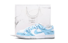 Nike Кроссовки для скейтбординга Dunk Anti Slip, износостойкие, мужские, белые, синие hf5441-105(team拾伍-男款白蓝sbox) | white blue