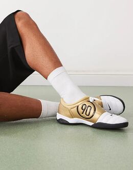 Кроссовки Nike T90 белого и металлического золота 139792402 | white