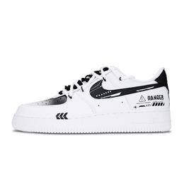 Nike Кроссовки Air Force 1 Technology Future с низким верхом, противоскользящие, износостойкие, мужские, белые, черные cw2288-111(team1001-科技未来） | white black