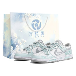 Nike Кроссовки для скейтбординга Dunk LTDZ Subtle Elegance, противоскользящие, износостойкие, мужские, белые, зеленые dd1391-103(team113-清韵蔓延s-box) | white green