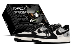 Nike Кроссовки Air Force 1 с низким верхом, устойчивые к истиранию и дышащие, для скейтбординга, мужские, черные, белые, серые hq4987-010(teama-街头涂鸦s-box) | black white gray