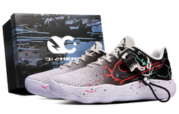 Nike Баскетбольные кроссовки Hyperdunk 2017 Low Fantasy Glow Trace Box Shock Absorbers с противоскользящим покрытием, низкие, мужские, черно-серые 897637-100(team63-幻彩电痕sbox) | black gray[special shoe box]
