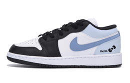 Jordan Баскетбольные кроссовки Air 1 Urban Chic Style Vintage Low Top, мужские, белые, синие 553558-131(team85-栖迟海盐) | white blue