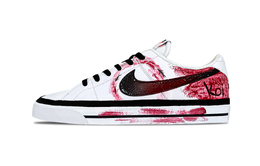 Nike Кроссовки Court Legacy Carp Fish Jumping, износостойкие и легкие, низкие, мужские, для скейтбординга, красные, белые, черные dh3162-100(team930-鲤鱼跃龙门) | red white black