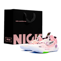 Nike Баскетбольные кроссовки KD Trey 5 X с амортизацией, противоскользящие и износостойкие, низкие, мужские, цвет белый/розовый dj7554-014(team1252-欢乐海星ld黑) | white pink