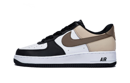 Nike Кроссовки Air Force 1 Colourful Latte, износостойкие, низкие, для скейтбординга, мужские, белые, коричневые dv0788-001(team85-斑斓拿铁) | white brown