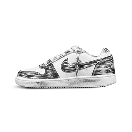 Nike Кроссовки для скейтбординга EBERNON, низкие, мужские, черно-белые aq1775-100(team880-暗影哥特02） | black
