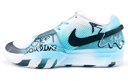 Nike Баскетбольные кроссовки Ja 1 с низкой амортизацией, износостойкие, мужские, сине-белые dr8786-101(team1252-冰蓝狂想) | blue white