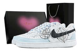 Nike Кроссовки для скейтбординга Court Vision 1 Low Top, мужские, светло-синие dh2987-101(team1171-摩登航海-礼盒） | light blue