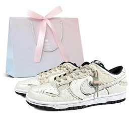 Кроссовки для скейтбординга Dunk Low Top, мужские, цвета экрю Nike, Ecru dd1391-100(team187-往昔) | ecru