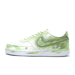 Nike Кроссовки для скейтбординга Court Vision 1, мужские, низкие, зеленые, белые/желтые dh2987-101（team390-幸运芬 ) | green white yellow