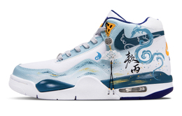 Nike Баскетбольные кроссовки Flight Legacy Mid Top Vintage, мужские, белые, синие bq4212-102(team864-东海灵珠) | white blue