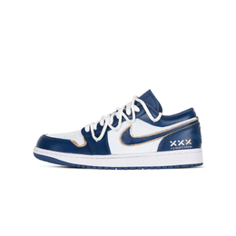 Jordan Баскетбольные кроссовки Air 1 California Dream Low Top Vintage, мужские, сине-белые 553558-414(team368-男款加州梦) | blue white