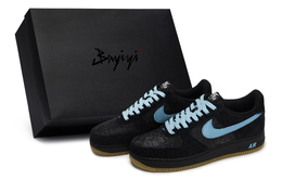 Nike Кроссовки для скейтбординга Air Force 1, мужские, низкие, черно-синие ib6388-001(team80-男款昔时今游蓝sbox) | black blue