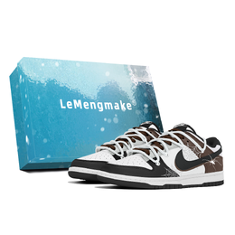 Nike Кроссовки для скейтбординга Dunk, износостойкие, низкие, мужские, черно-коричневые dd1391-100(team778-灵蛛s-box) | black brown