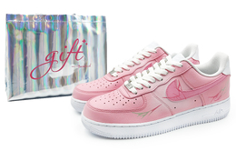 Nike Кроссовки Air Force 1 для скейтбординга, износостойкие, низкие, мужские, розовые, белые cw2288-111(team1284-绯梦 s) | pink white