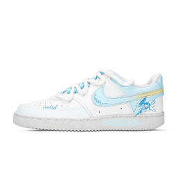 Nike Кроссовки для скейтборда Court Borough Lightning Graffiti, износостойкие, низкие, мужские, сине-белые dh2987-101（team883-闪电涂鸦） | blue white