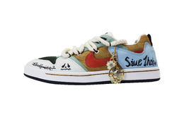 Nike Износостойкие низкие кроссовки для скейтбординга SB Alleyoop, мужские, коричневые, синие, белые, зеленые cj0882-100(team42-拼色小丑男款) | brown blue white green