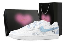 Nike Кроссовки Court Vision 1 Icy Frost Moon Heart Box с низким верхом, устойчивые к истиранию, мужские, серо-синие dh2987-101(team529-冰纹蚀月-爱心礼盒) | gray blue