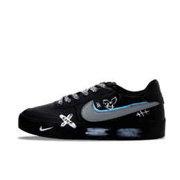 Nike Кроссовки для скейтборда Court Shot Graffiti Player, износостойкие, низкие, мужские, черные, серые, синие fq8146-001(team646-涂鸦玩家） | black gray blue